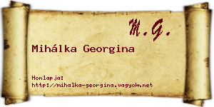 Mihálka Georgina névjegykártya